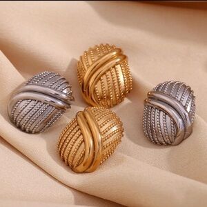 Gold and Silver Women's Earrings